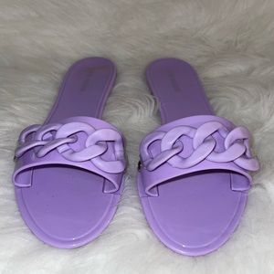 Steve Madden purple slides